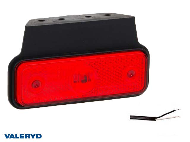 LED Feu de position Valeryd 118x60x30 rouge 12-30V 450mm câblage incluses