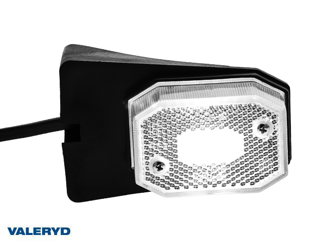 LED Positionsleuchte Valeryd 64x42x28 weiß mit Halterung CC=40mm, 12-30V mit 450mm Kabel