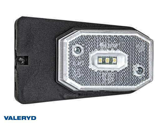 LED Positionsleuchte Valeryd 64x42x28 weiß mit Halterung CC=40mm, 12-30V mit 450mm Kabel