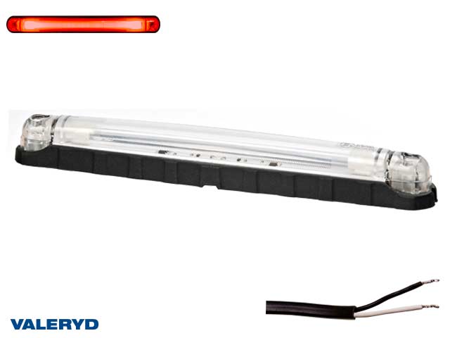 LED Positionslys Valeryd 242x28x29 rød fiberoptik 12-30V inkl. 450mm kabel
