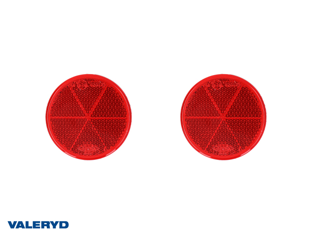 Round reflector 60 mm red self-adhesive (2 pack)