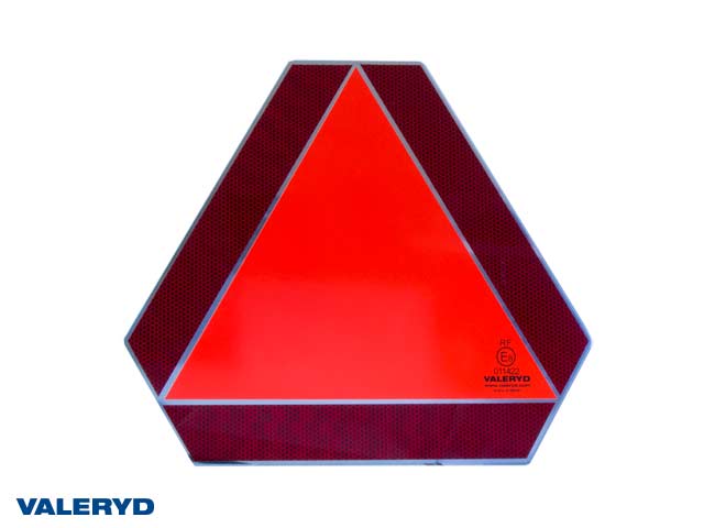 Plaque Véhicule Lent, Triangle de signalisation réfléchissant 42x36, aluminium  ECE R69