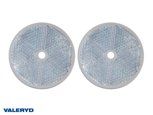 Round reflector 60 mm white screw hole (2 pack)