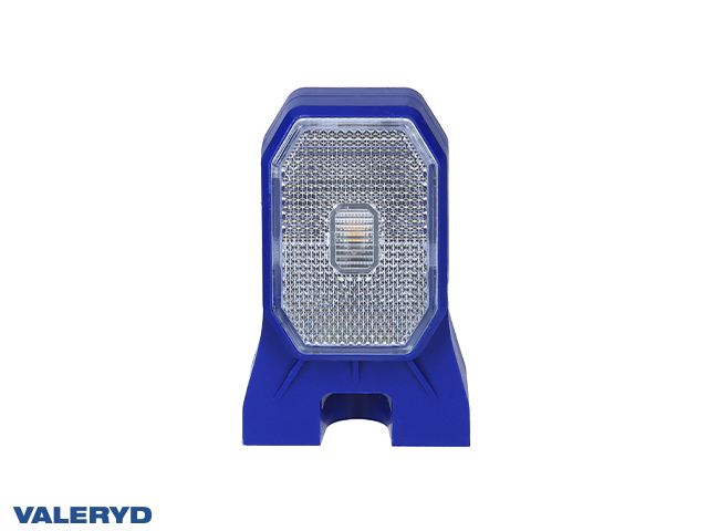 LED Positionsljus Valeryd 100x63x46mm vit inkl. QS075 kontakt Blå hållare