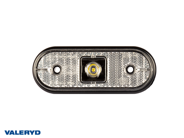 LED Positionsleuchte Aspöck Unipoint I 119x44x18mm weiß 24V mit P&R 1,50m Direktkabelausg.