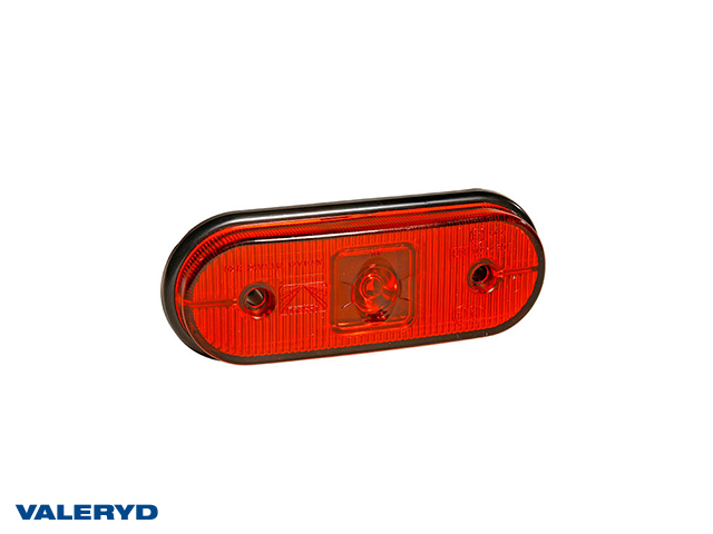 LED Äärivalo Aspöck Unipoint I 119x44x18 punainen 24V P&R kanssa 0,50m kaapelilla