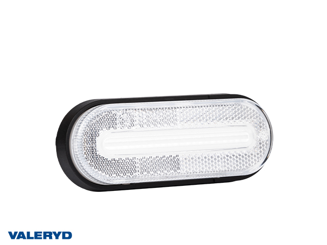 LED Posisjonslys ADR Valeryd 126x51x26mm Hvit 12-36V, 0,5 sluttkabel