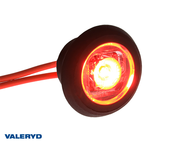 LED Pozicijsko svjetlo Valeryd Ø32x17,2mm crvena 12-36V ulazi. 0,15m kabal