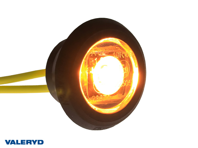 LED Sidemarkeringslys Valeryd Ø32x17,2mm Gul 12-36V inkl. 0.15m Kabel