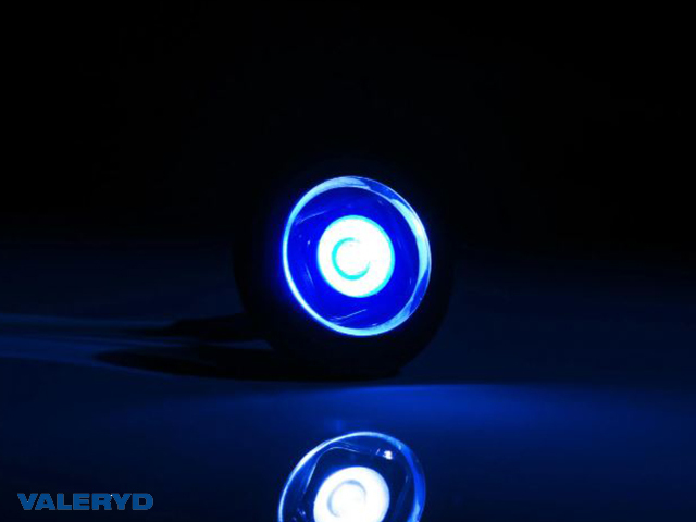 LED Positionsleuchte Valeryd Ø32x17,2mm Blau 12-36V mit je 0,15m Kabel