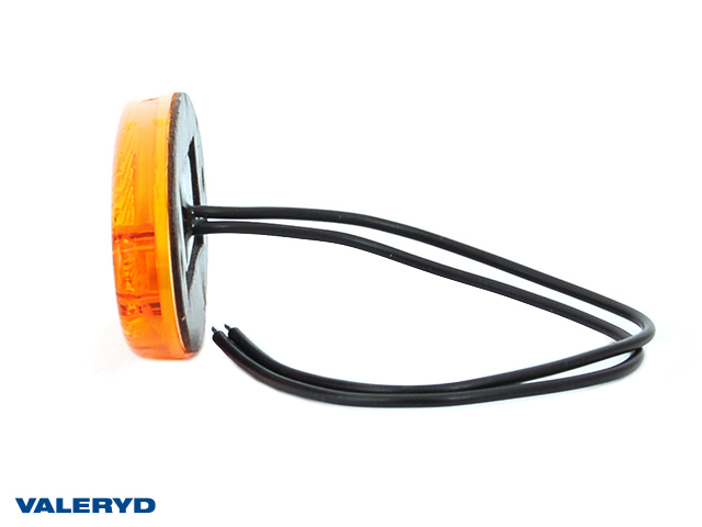 LED Sidemarkeringslykt WAŚ Hø/Ve 102x46x12 gul 220mm kabel