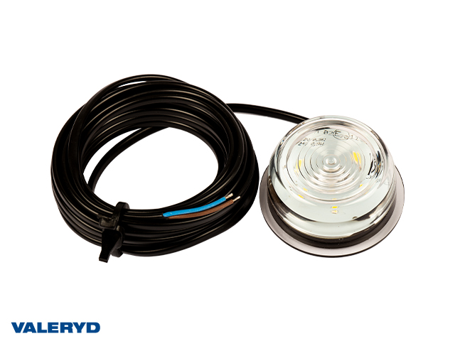 LED Sidemarkeringslykt WAŚ Hø/Ve 87x98x50 hvit 500mm kabel
