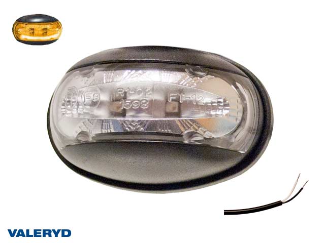 LED Sidemarkeringslys Valeryd 60x32x35mm gul 12-30V inkl. 450 mm kabel