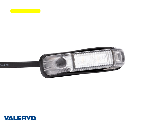 LED Sidemarkeringslys Valeryd 80x18x23mm gul 12-30V inkl. 450mm kabel