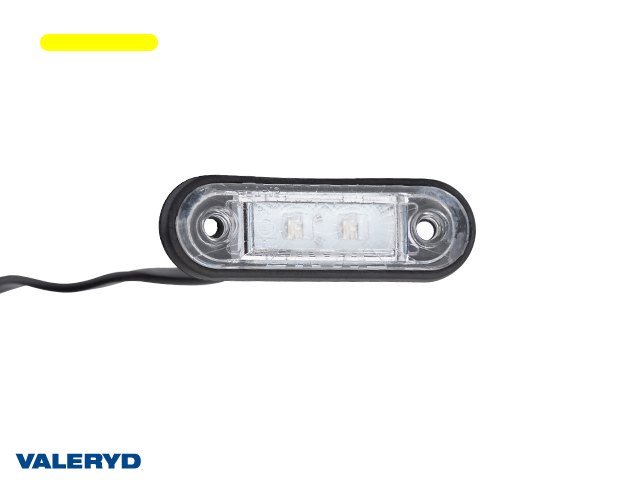 LED Sidemarkeringslykt 78x22x18mm gul 12-30V inkl. 450mm kabel