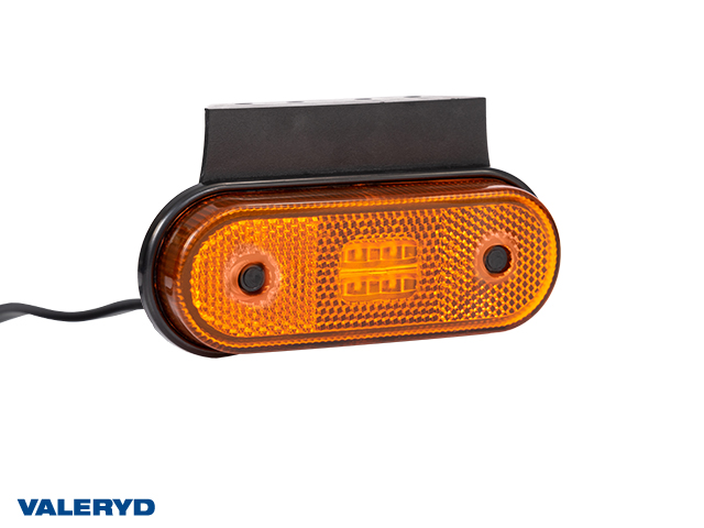 LED Sidomarkeringsljus Valeryd 120x67x18mm gul 12-30V med reflex inkl. 450 mm kabel
