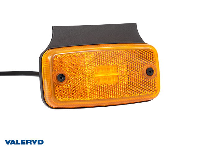 LED Sidemarkeringslykt Valeryd 110x54x16mm gul 12-30V med refleks inkl. 450 mm kabel