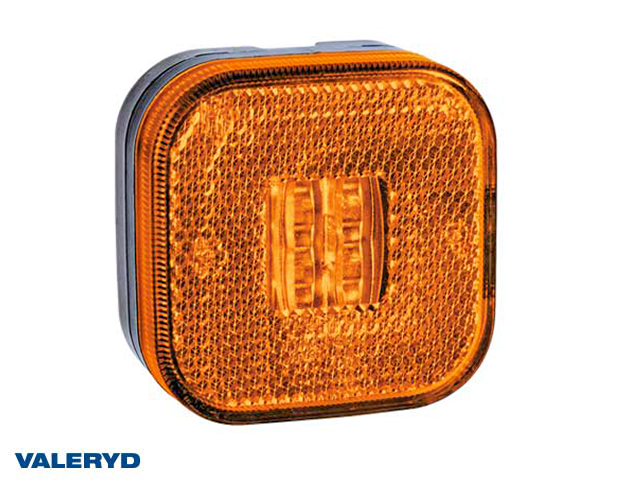 LED Feu de signalisation latérale Valeryd 62x62x27mm jaune 12-30V 450mm câblage incluses