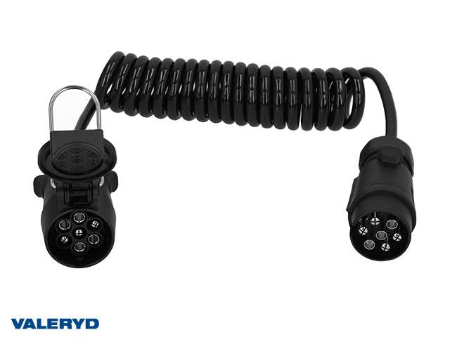 Trailer cable spiral 7-pin 1.5m