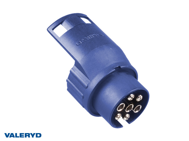 Electrical plug adapter short 7-13-pin, Blue plastic 