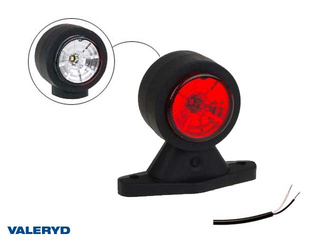 LED Breddemarkering Valeryd 88x118x45 hvid /rød 12-30V, venstre/højre