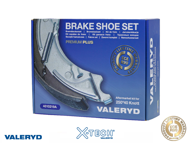 Kit mâchoires de freins 250x40 pour kit essieu Knott