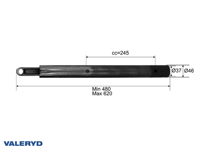 Trækrør Peitz PAV/SR 0,7 MX - 1,3 MX; ZAF 1,6-1; Ø 46mm  