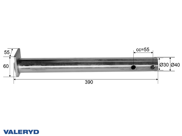 Cijev za amortizer naletne kočnice Al-Ko 100S, Ø 40mm