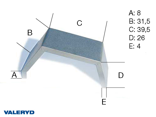 Mudguard sheet metal 13 inch Universal width=210mm