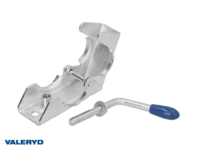 Jockey wheel clamp Ø48mm. Standard with short crank. Sheet metal. cc=105