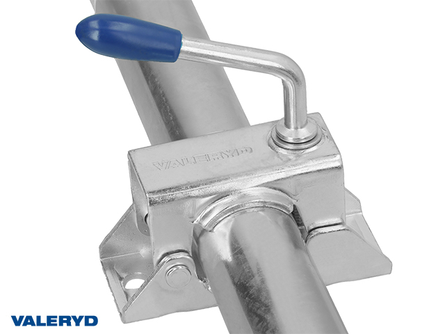 Jockey wheel clamp Ø48mm. Standard with short crank. Sheet metal. cc=105
