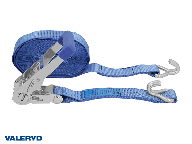 Sangle kit à cliquet avec crochet 50mm. Longueur 0,5+9,5m. 2500 daN