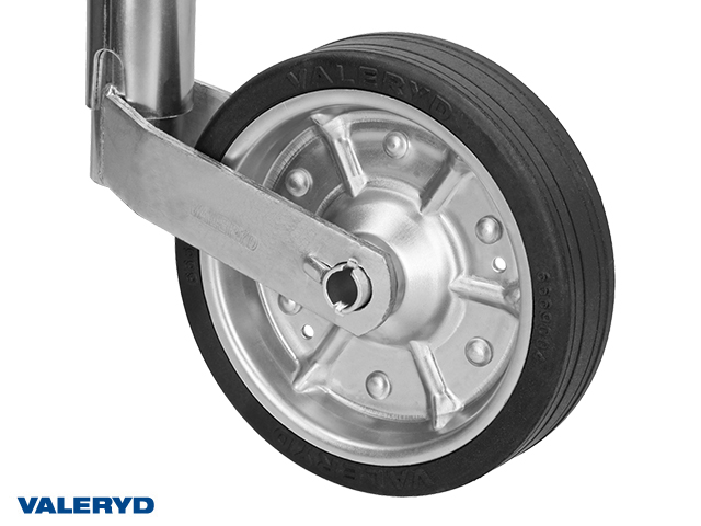 Støttehjul Ø48mm Stålfælge Hele gummihjul 200x50mm. Sidste 150 Kg