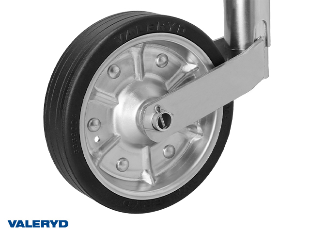 Støttehjul Ø48mm Stålfælge Hele gummihjul 200x50mm. Sidste 150 Kg