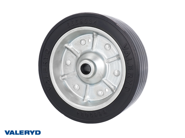 Replacement wheel for jockey wheel 215x65mm Metal rim. Solid rubber wheel Ø20mm/60mm 500kg