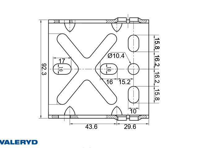 Winch VALERYD 800lbs/350kg Including strap 50mm x 7m