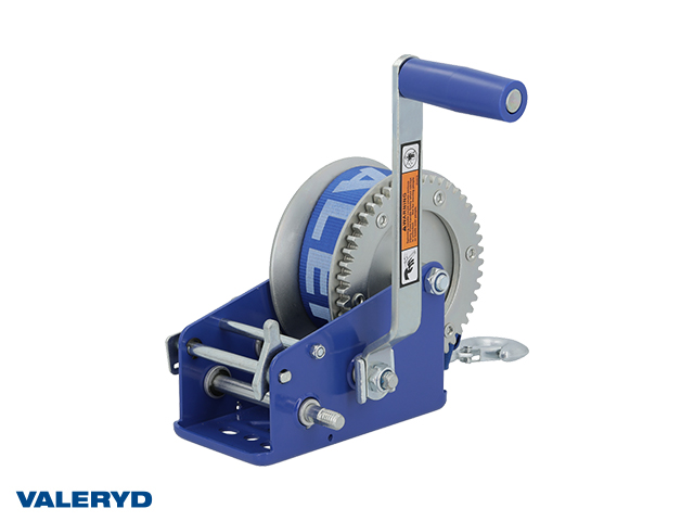 Winch VALERYD 2500lbs/1100kg Including strap 50mm x 10m