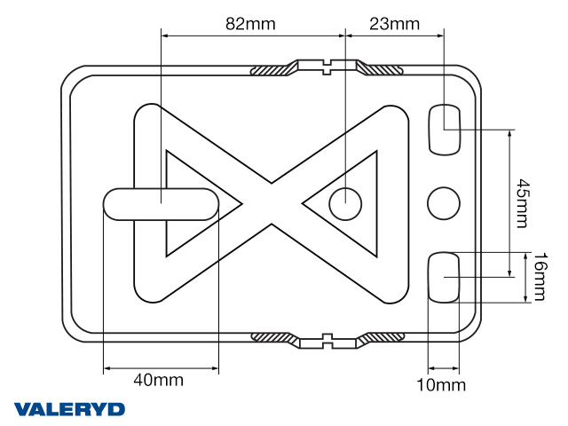 Winch VALERYD 2500lbs/1100kg Including strap 50mm x 10m