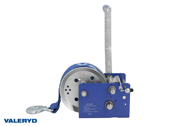 Winch VALERYD 3200lbs/1450kg Including strap 50mm x 6m