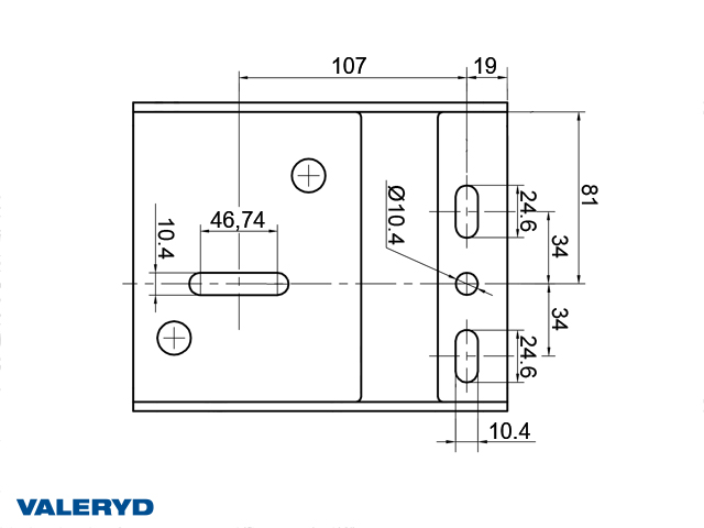 Winch VALERYD 3200lbs/1450kg Including strap 50mm x 6m