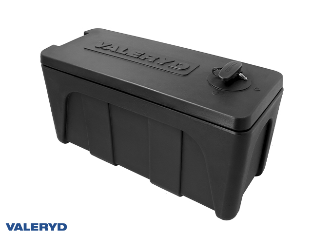 Coffre de Rangement pour Remorque en Plastique 25 kg 520x230x265mm , noir