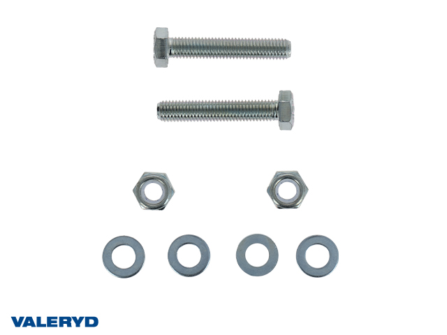 Tap bolt M10X20 Package with 2xLocking nuts and 4xFlat Washer