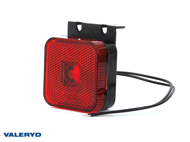 LED Position light WAŚ 65x65x28 red 220mm Cable