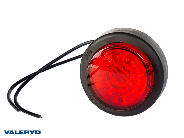 LED Position light WAŚ Ø60,6x26,4 red 220mm Cable