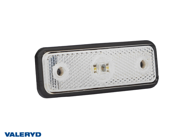 LED Positionsljus Valeryd 102x36x17 vit 12-30V med reflex inkl. 450 mm kabel