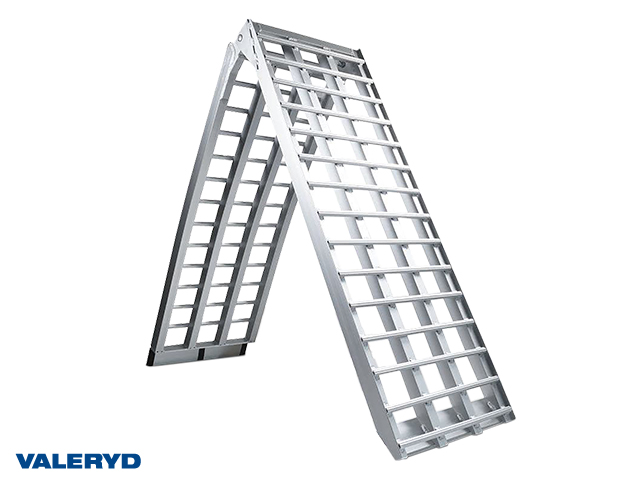 Lastramp aluminium silver 2380x450mm, vikbar: 1230x450mm, 680 Kg
